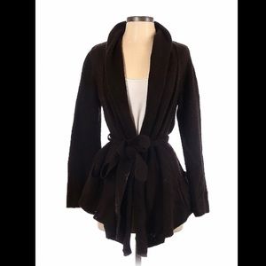 Sparrow brown sweater, tie front, XS